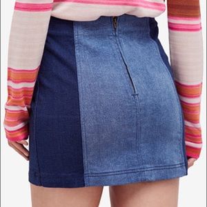 Two Tone Denim Skirt